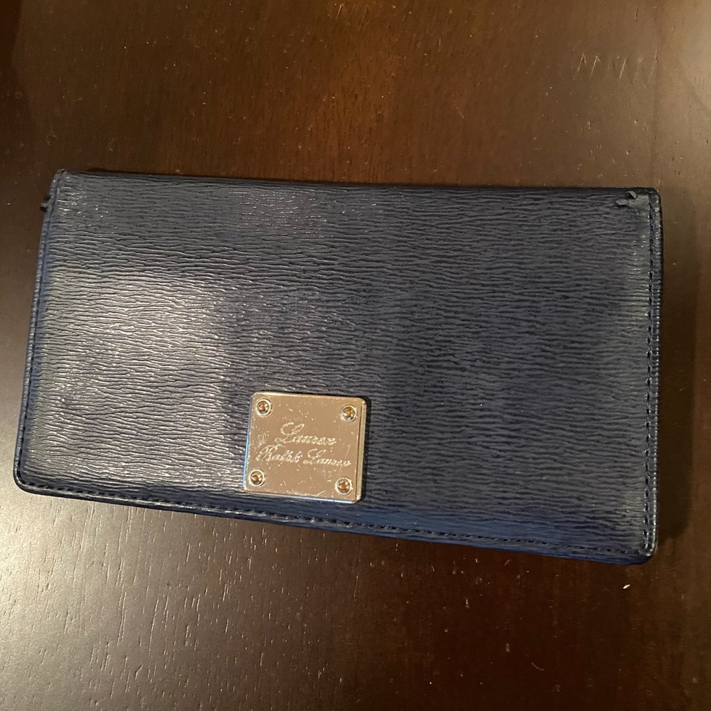 Lauren Ralph Lauren slim navy blue wallet